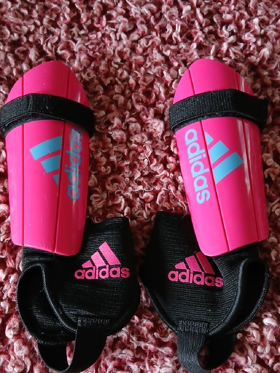 adidas Other - adidas Pink and Blue Youth Shin Guards with Straps (Age 3 - 5) Size SMALL